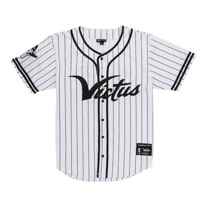 Maillot en maille boutonnée rayé Victus Victus X Lids - noir/blanc