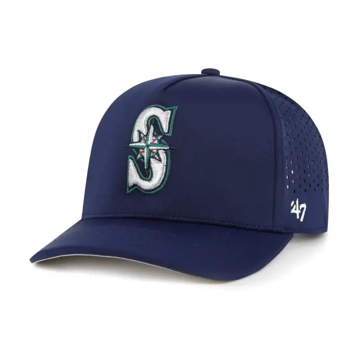 Casquette trucker '47 HITCH Equalizer MLB des Seattle Mariners bleue marine