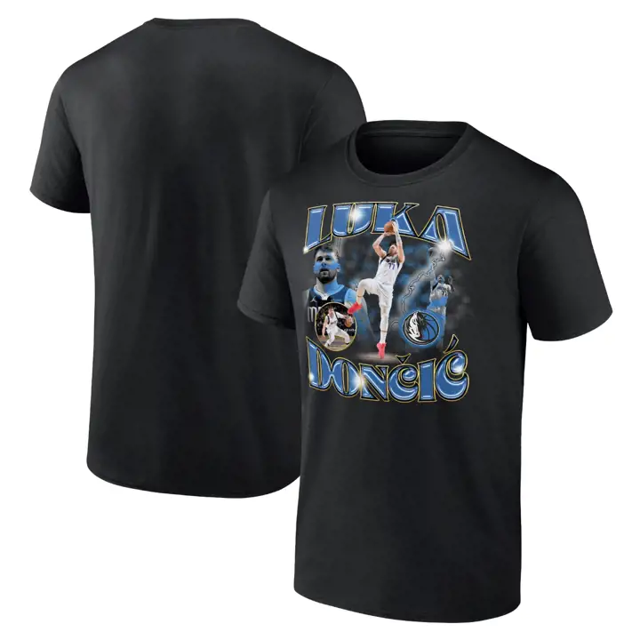 DALLAS MAVERICKS NBA T-shirt Hype Moderne LUKA DONCIC Noir