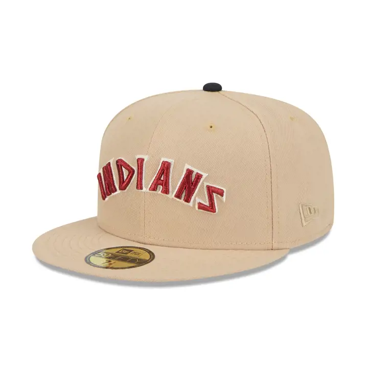 Indians MLB Box Seats 59FIFTY Tan/ tan/ kgrn Cleveland Munic