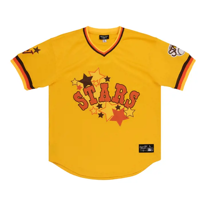 Maillot vintage à col en V MiLB Las Vegas Stars EFF jaune/orange/marron