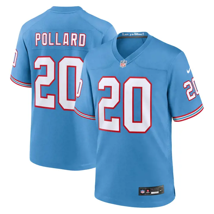 Maillot de match NFL Tennessee Titans pour homme 24 Pollard BLEU