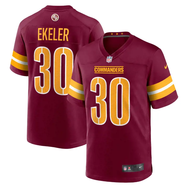 Maillot NFL des Commanders de Washington pour homme – Game Jersey 24 Ekeler ROUGE