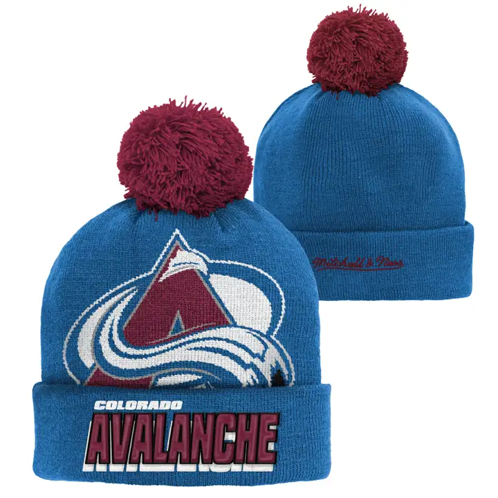 Colorado Avalanche LNH MN JUV BONNET À POMPON BLEU