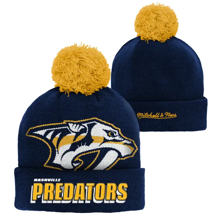Nashville Predators LNH MN YTH CORE POM KNIT Marine