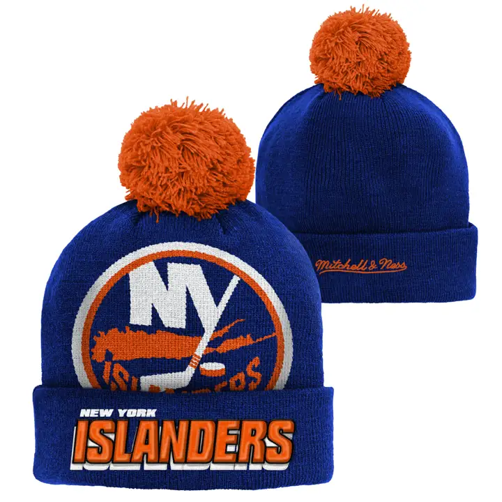 New York Islanders LNH MN YTH CORE POM BONNET Bleu