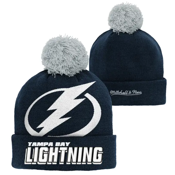 Tampa Bay Lightning LNH MN YTH CORE POM KNIT Bleu marine