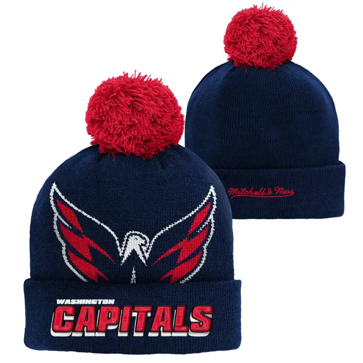 Bonnet à pompon Washington Capitals LNH ENFANT CORE Bleu