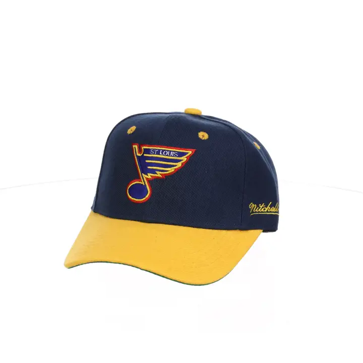St. Louis Blues LNH MN JEUNE 2 COULEURS VISEUR PRÉ-COURBÉ Marine/JNE