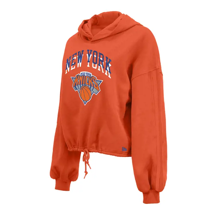New York Knicks NBA Femme NE CE Crop Hood ORG