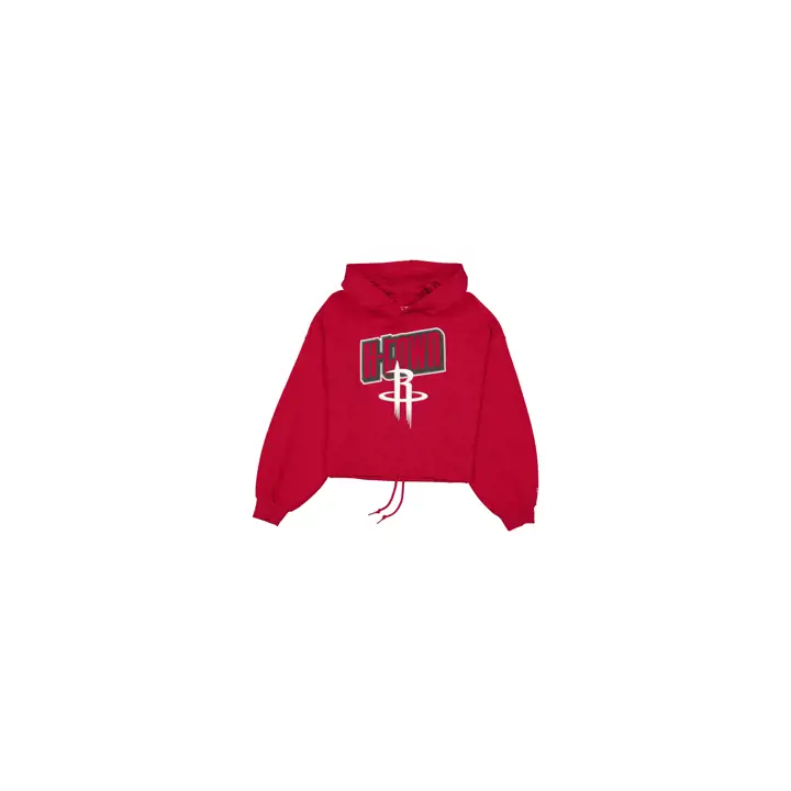 Haut court à capuche pour femme NE CE des Houston Rockets de la NBA, ROUGE