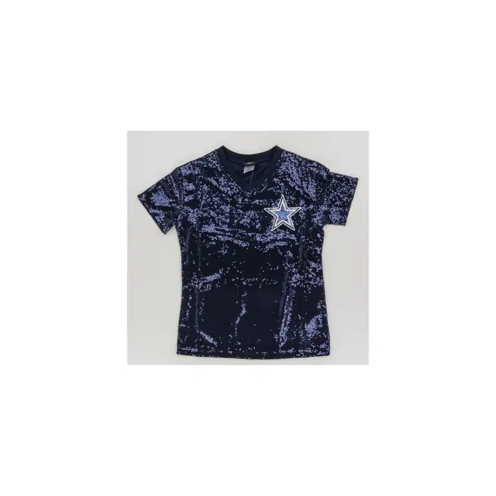 T-shirt pailleté N&N Fille Cowboys NFL Micah Parsons marine