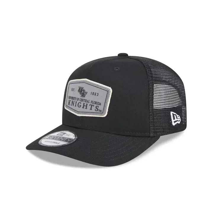 Casquette filet camionneur UCF Knights NCAA grise à écusson, noire
