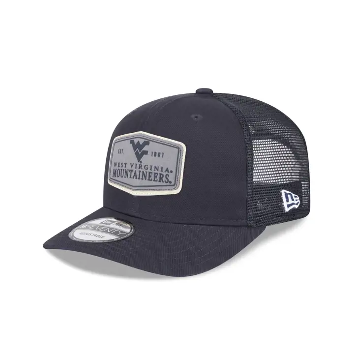 Casquette trucker grise avec écusson des Mountaineers de la Virginie-Occidentale (NCAA), bleu marine