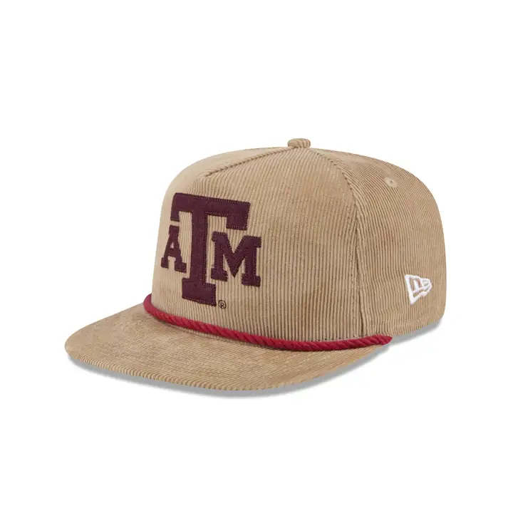 Casquette de golf en corde Texas A&M Aggies NCAA couleur camel
