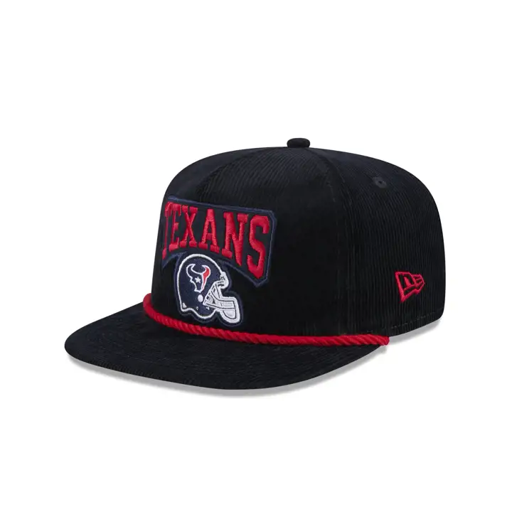 Casquette de golf rétro en velours côtelé NFL Houston Texans bleu marine
