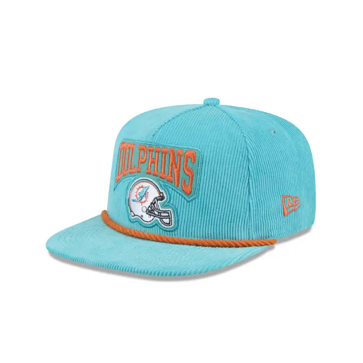MIAMI DOLPHINS Casquette de golf rétro en velours côtelé NFL