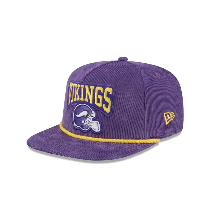 Casquette de golf rétro en velours côtelé NFL Minnesota Vikings