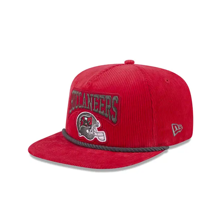 Casquette de golf rétro TAMPA BAY BUCCANEERS NFL en velours côtelé rouge