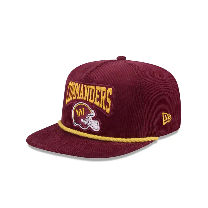 Casquette de golf rétro WASHINGTON COMMANDERS NFL en velours côtelé
