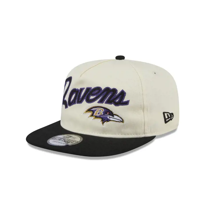Casquette de golf rétro BALTIMORE RAVENS NFL crème
