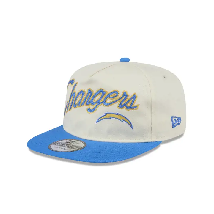 Casquette Los Angeles Chargers NFL Retro Script Golfer crème