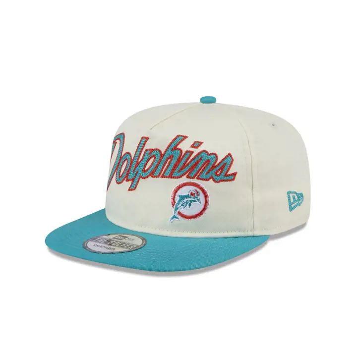 MIAMI DOLPHINS NFL Polo à l'ancienne avec script crème