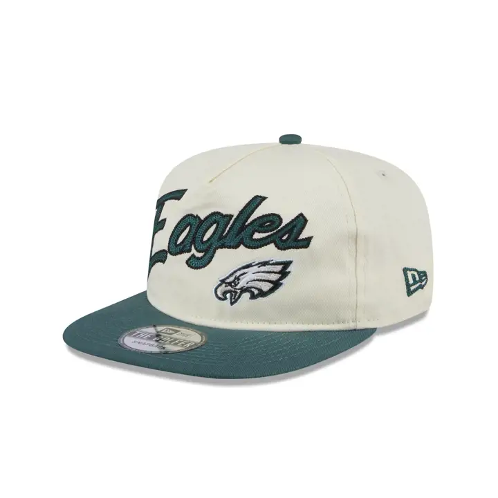 Casquette Philadelphia Eagles NFL Retro Script Golfer crème