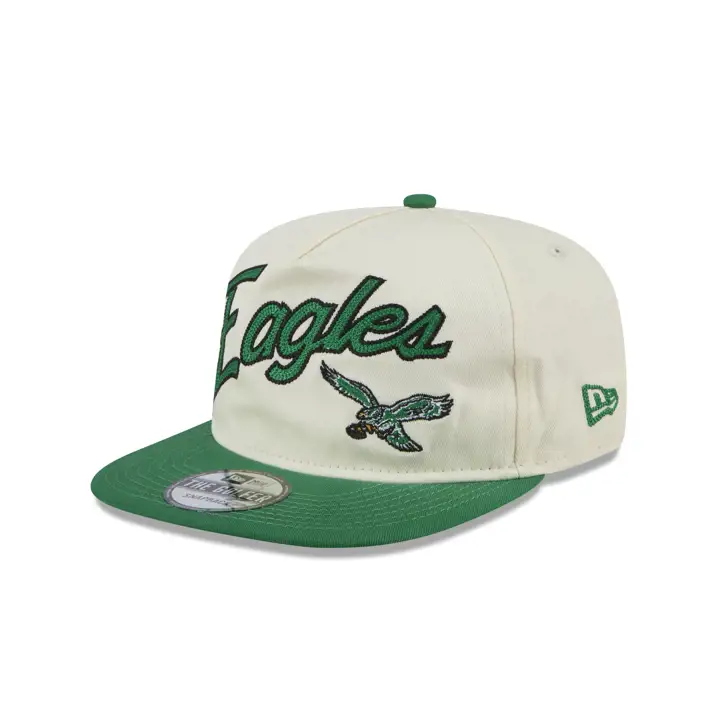 PHILADELPHIA EAGLES NFL Casquette Golfeur Rétro Écriture Crème Historique