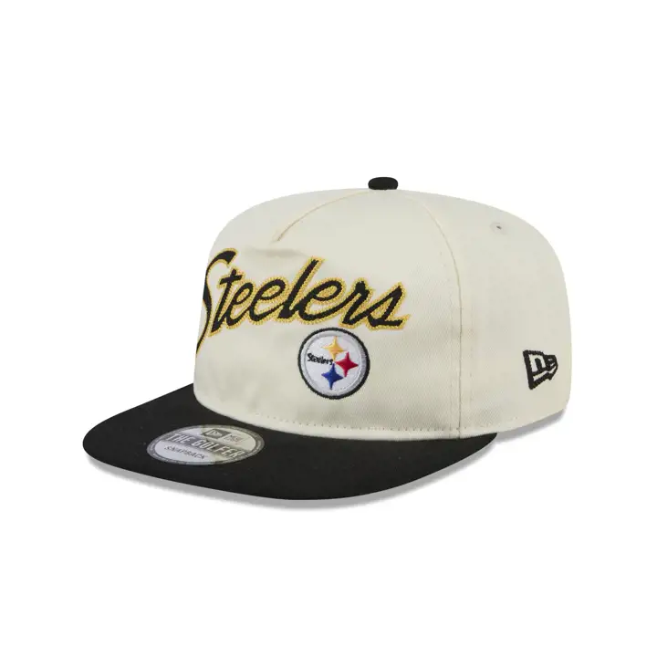 Casquette de golf rétro NFL Pittsburgh Steelers, couleur crème