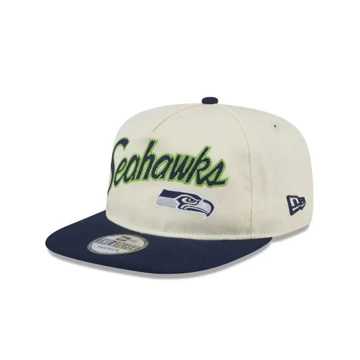 Casquette de golf rétro NFL Seattle Seahawks, coloris crème