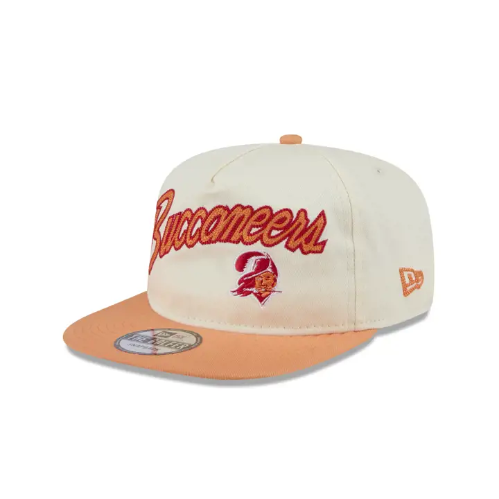 TAMPA BAY BUCCANEERS NFL Casquette Golfer Rétro Script Crème Historique
