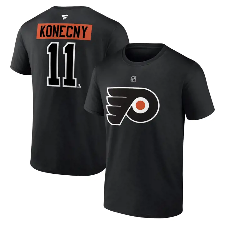 FLYERS NHL T-Shirt Authentique Stack N&N Travis Konecny Noir