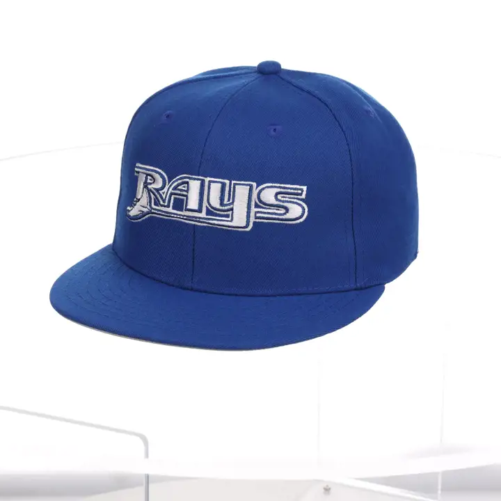 Casquette ajustée basique MLB des Rays de Tampa Bay Rbl/blanc/gris