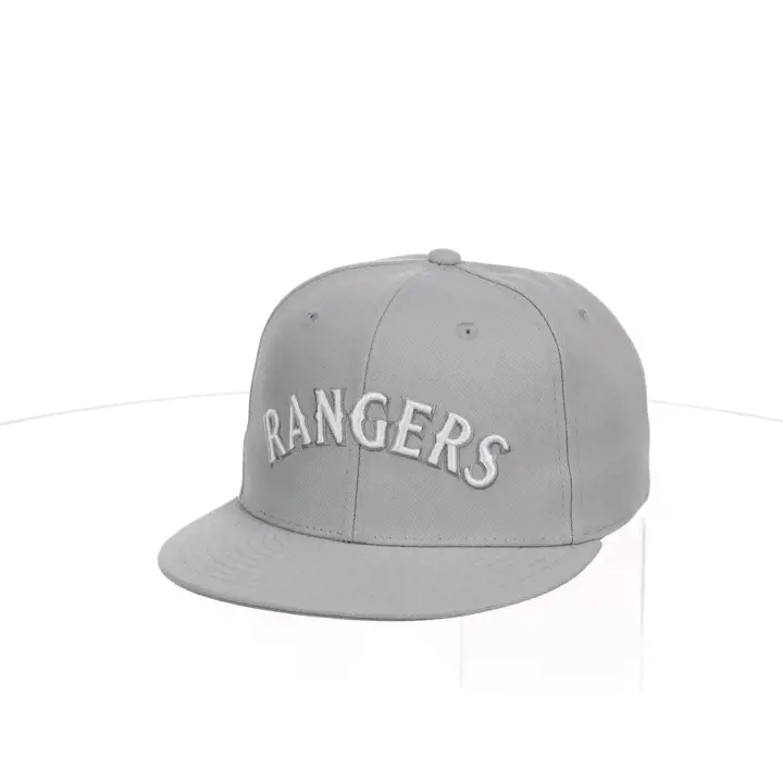 Texas Rangers MLB MN Casquette ajustée basique gris / blc / gris