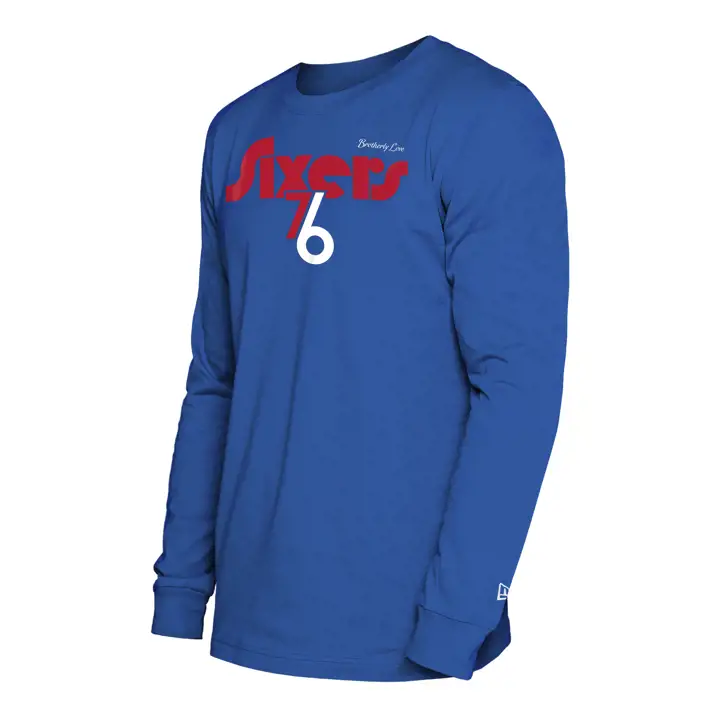 T-shirt à manches longues Philadelphia 76ers NBA City Edition Baseline RBL/