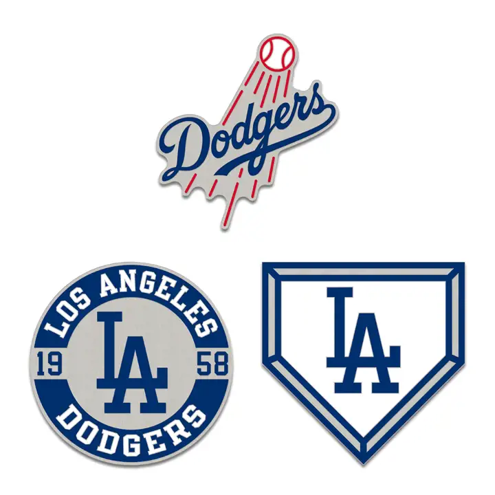 Ensemble de 3 pin's Los Angeles Dodgers Ast