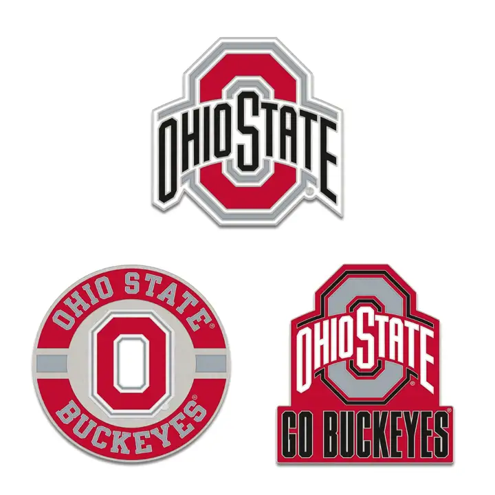 Ohio State Buckeyes – Lot de 3 épinglettes assorties