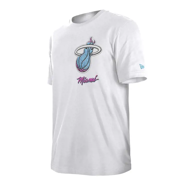 T-shirt surélevé Miami Heat NBA City Edition 24 BLA/BLEU CLAIR/ROS