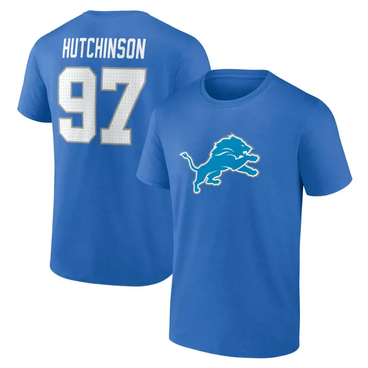 Lions Evergreen Men's Cotton Player Icon N&N SS HUTCHINSON B