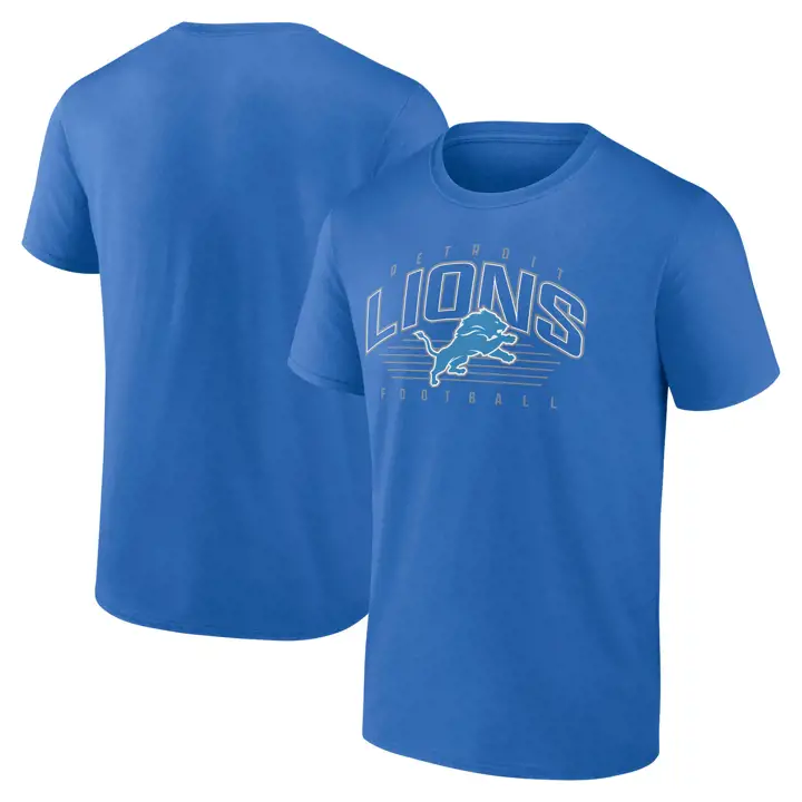 T-shirt en coton à manches courtes FanaLine Clash Detroit Lions BL