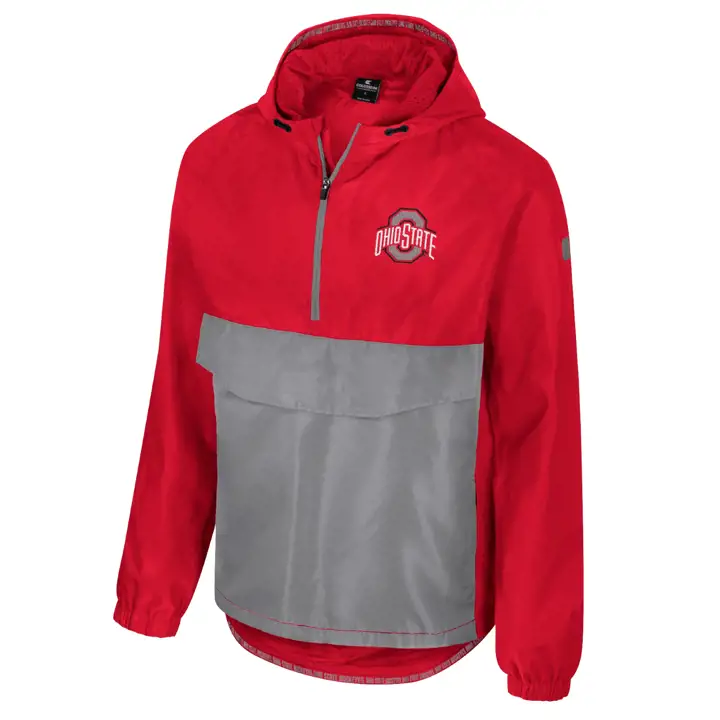 Veste anorak demi-zippée Ohio State Buckeyes NCAA RELOADED - Rouge