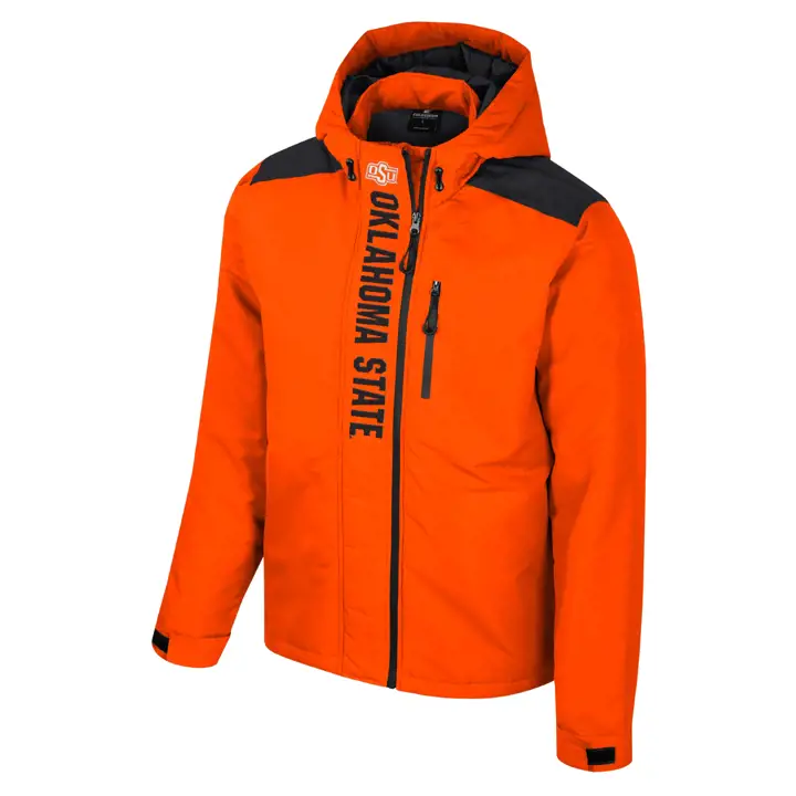 Veste à capuche zippée intégrale NCAA THE ONE pour homme Oklahoma State Cowboys - Noir