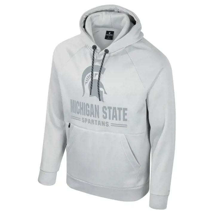 Michigan State Spartans NCAA APOC PULLOVER EN MOLLETON À CAPUCHE GRIS