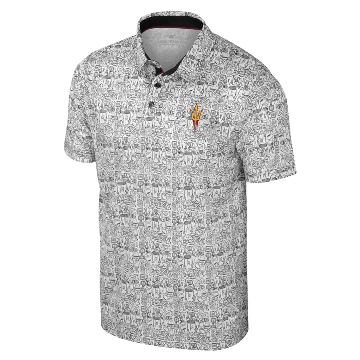 Polo imprimé Arizona State Sun Devils NCAA (blanc)