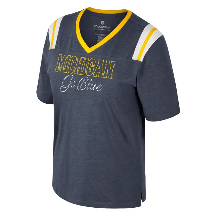 Michigan Wolverines NCAA WOMENS LOVEMORE VNK T-SHIRT Marine