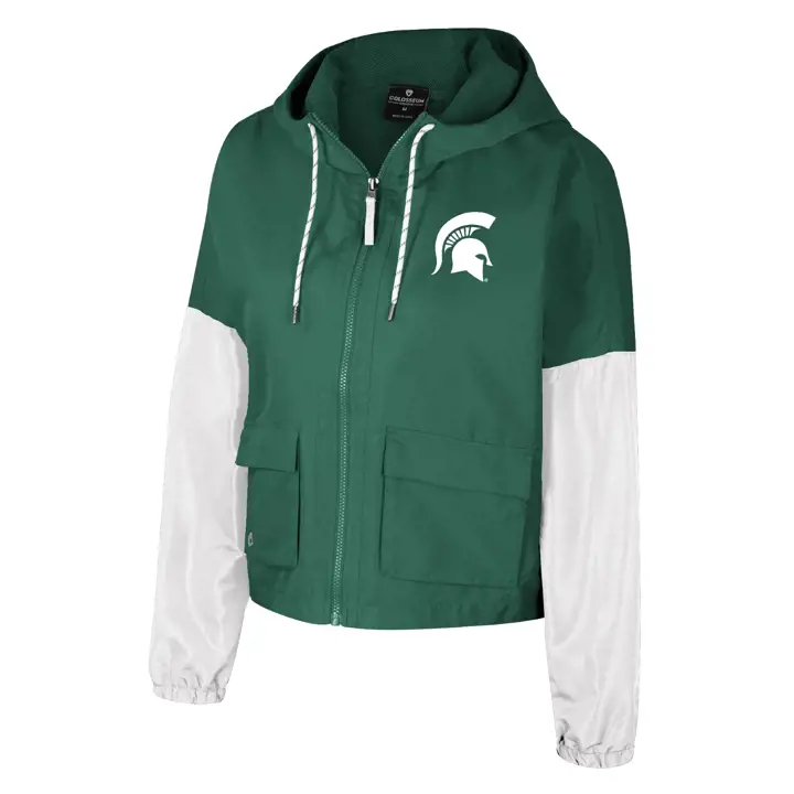 Michigan State Spartans VESTE À CAPUCHE EN POLAIRE POUR FEMME NCAA RAFI FZ GR