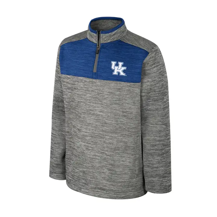 Kentucky Wildcats NCAA YOUTH RYLOS 1/4 ZIP GRIS