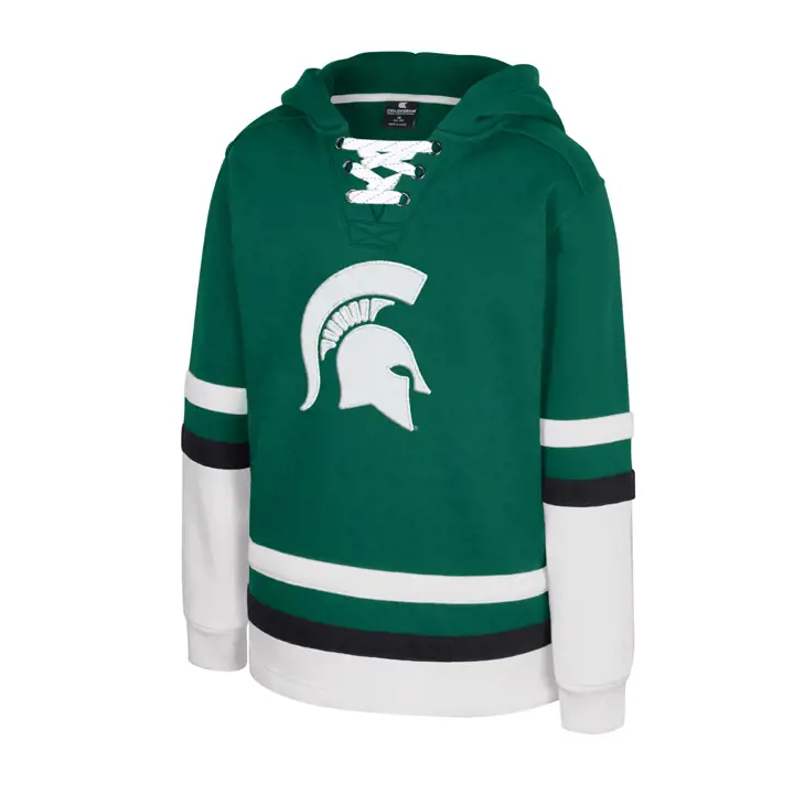 Michigan State Spartans NCAA JEUNE SWEAT À CAPUCHE LACÉ GUNSTAR VERT