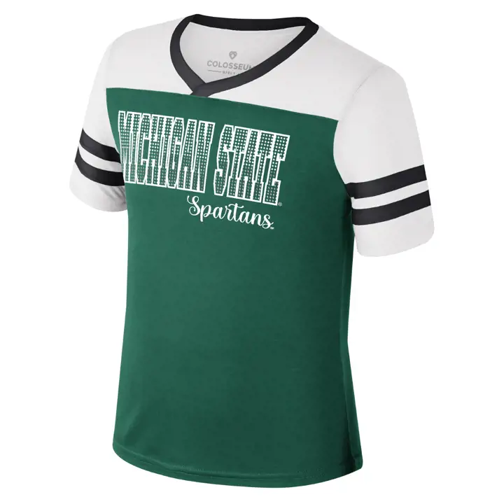 T-SHIRT FILLE MICHIGAN STATE SPARTANS NCAA OPÉRA SPATIAL VERT